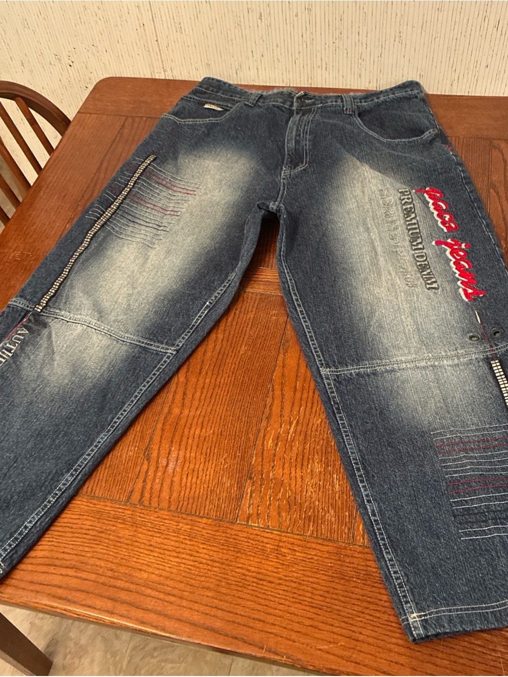 Vintage Paco Jeans Men's 38X33 Blue Denim Wide Leg Loose Baggy Skater Y2K 90’s